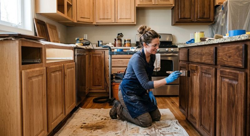 Kitchen Cupboard Refinishing in Carmel, IN