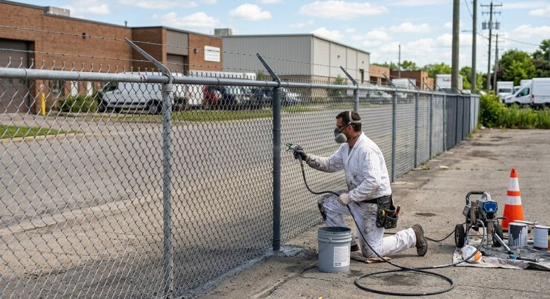 Commercial Fence Painting in Gilbert, AZ