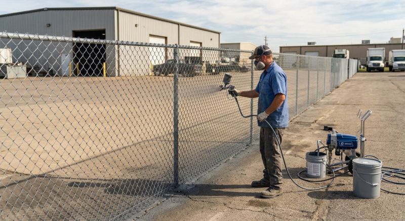 Commercial Fence Painting in Littleton, CO
