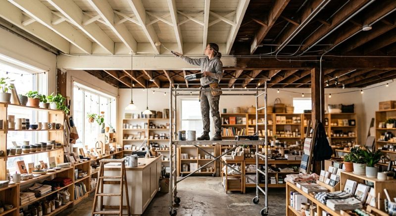 Retail Ceiling Painting in Waco, TX